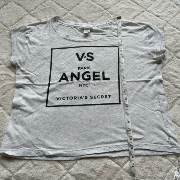 Victoria's Secret | Cream & Glitter VS Paris Angel Short Sleeve Tee | Size Small - Picture 11 of 11
